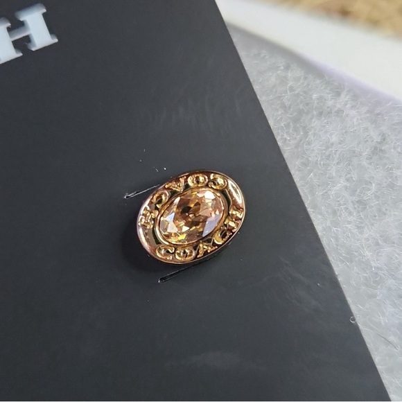 Coach Crystsl Stud Earrings w/Coach dust bag NWT!  MSRP $65 - Picture 4 of 7